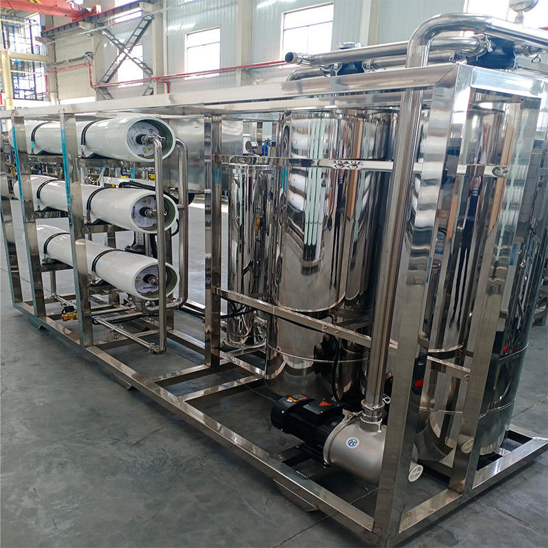 Sistema de ósmosis inversa 3T/h controlado por PLC para el tratamiento industrial de agua potable