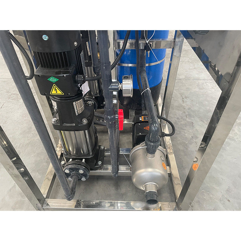 1 tonelada 380V/4Kw Sistema de purificación de agua de filtro RO de dos etapas 1000LPH para la purificación